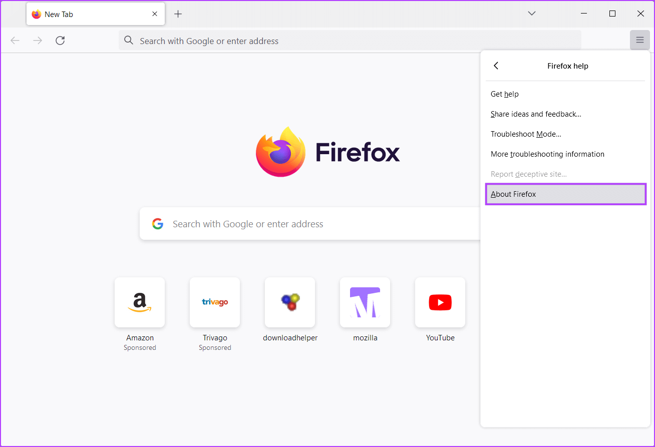 Click-About-Firefox أفضل 7 إصلاحات لاستخدام Firefox المرتفع لوحدة المعالجة المركزية CPU على Windows 11