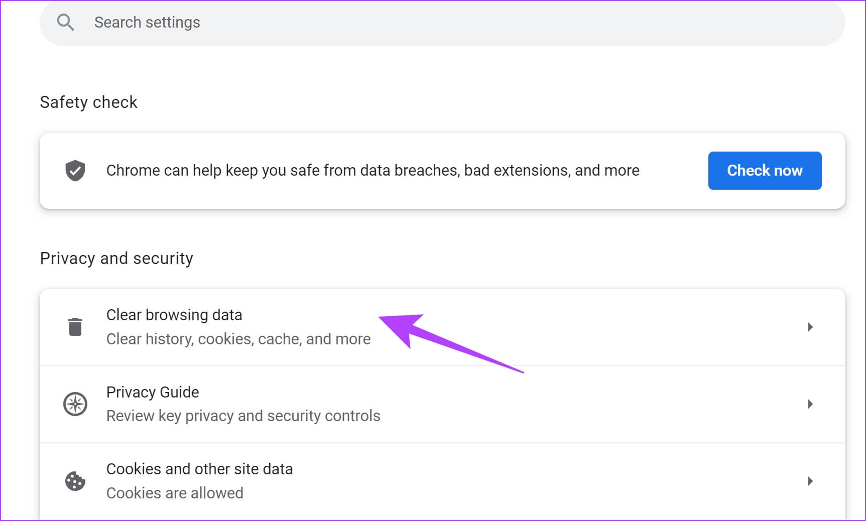 Click-on-Clear-Browsing-Data 8 طرق لإصلاح خطأ شبكة ChatGPT على متصفح الويب