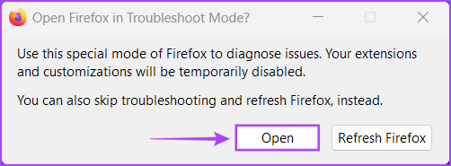Click-on-Open-3 أفضل 7 إصلاحات لاستخدام Firefox المرتفع لوحدة المعالجة المركزية CPU على Windows 11