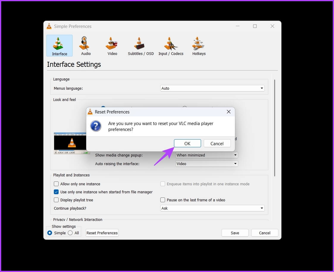 Confirmation أفضل 6 طرق لإصلاح لا يمكن فتح إدخال VLC في Windows 11