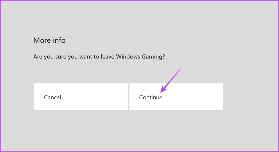 Continue-button كيفية زيادة سرعة التنزيل في تطبيق Xbox لنظام التشغيل Windows 11
