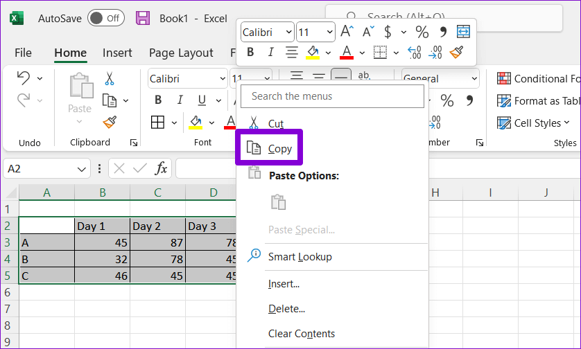 Copy-Excel-Table-2 3 طرق سهلة لتحريك الصفوف والأعمدة في Microsoft Excel