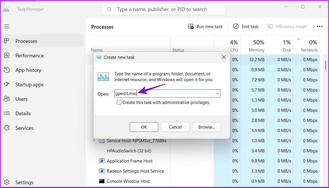 Creat-new-task أفضل 6 طرق لفتح محرر نهج المجموعة المحلي في Windows 11