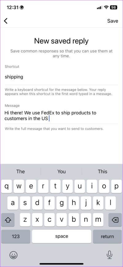 Create-Saved-Replies-on-Instagram-7 كيفية إنشاء ردود محفوظة على Instagram