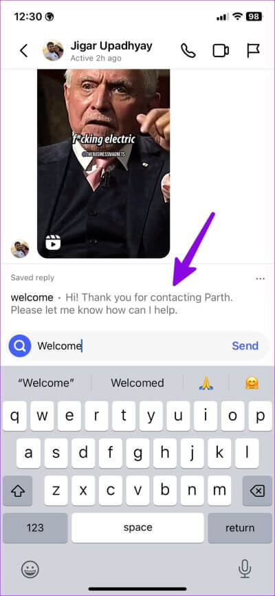 Create-Saved-Replies-on-Instagram-9 كيفية إنشاء ردود محفوظة على Instagram