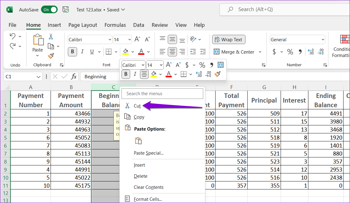 Cut-Column-in-Excel 3 طرق سهلة لتحريك الصفوف والأعمدة في Microsoft Excel