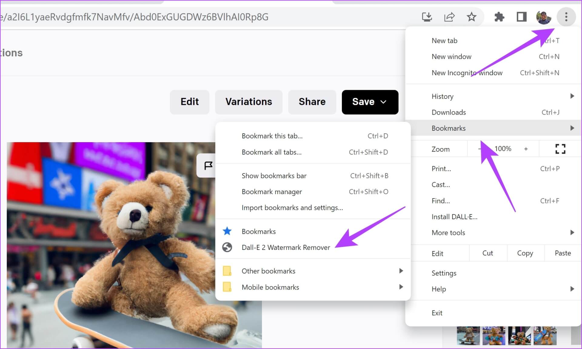 Dall-E-2-Watermark-Remover كيفية حفظ صور Dall-E 2 بدون علامة مائية