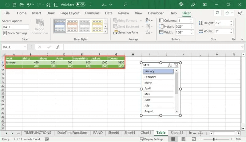 كيفية استخدام Slicer لتصفية جدول في Microsoft Excel - %categories