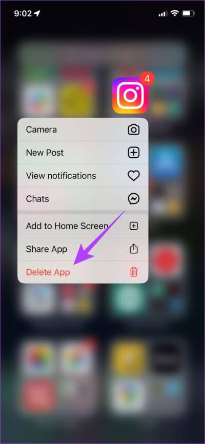 Delete-App-4-1 11 طريقة لإصلاح خطأ تعذر نشر التعليق على تطبيق Instagram