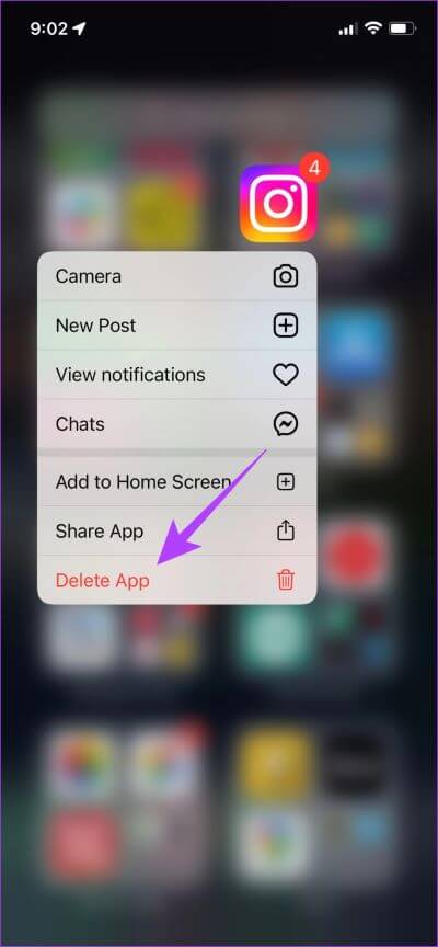 Delete-App-4 13 طريقة لإصلاح عدم تحميل قصة Instagram على iPhone و Android