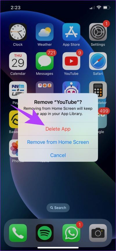 Delete-App-6 أفضل 9 إصلاحات لعدم تنزيل مقاطع الفيديو في وضع عدم الاتصال على تطبيق YouTube Premium