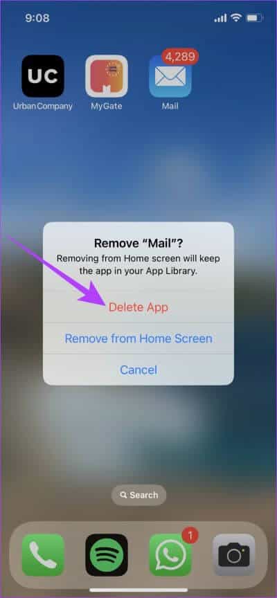 Delete-App-7 8 طرق لإصلاح عدم ظهور المرفقات في Mail على iPhone