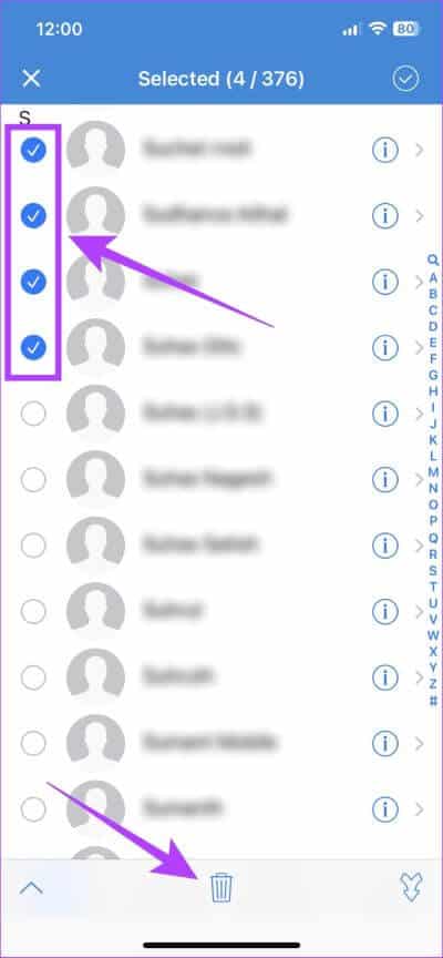 Delete-Selected-Contacts 5 طرق لحذف جهات اتصال متعددة على iPhone
