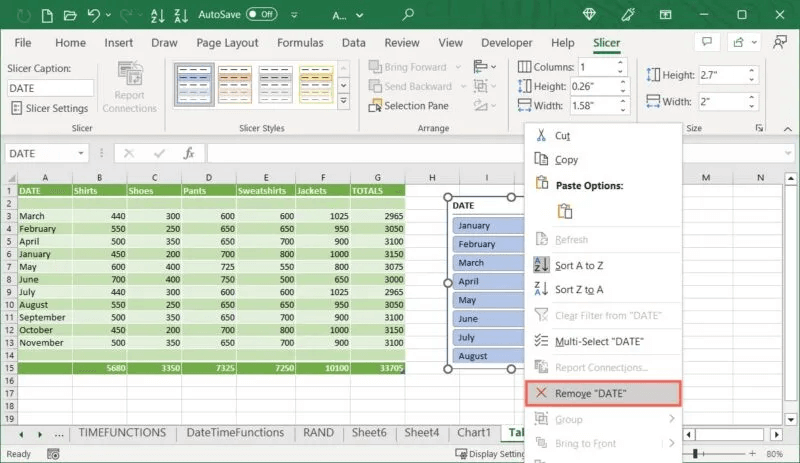 كيفية استخدام Slicer لتصفية جدول في Microsoft Excel - %categories