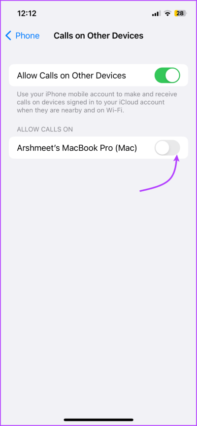 Disable-Calls-on-Other-Devices-On-iPhone-2-713x1536-1 9 طرق لفصل iPhone عن جهاز Mac كليًا أو جزئيًا