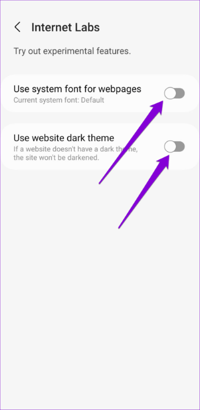 Disable-Experimental-Features-in-Samsung-Internet-Browser-1-500x1024-1 أفضل 7 طرق لإصلاح استمرار توقف متصفح الإنترنت من Samsung على Android