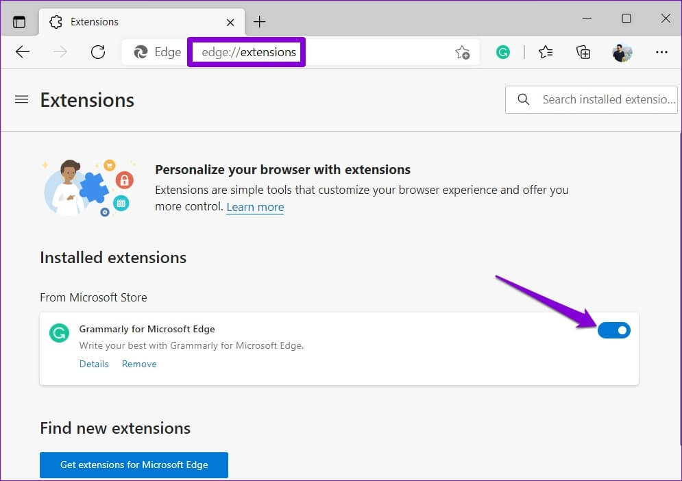 Disable-Extensions-in-Edge-11 أفضل 6 طرق لإصلاح عدم تحميل وعدم عمل Google Maps في المتصفح