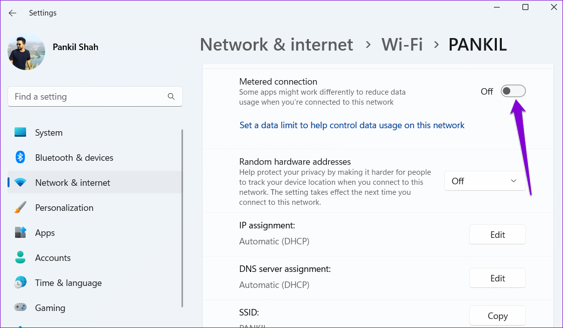 Disable-Metered-Connection-2 أفضل 6 طرق لإصلاح عدم تثبيت الميزات الاختيارية في Windows 11