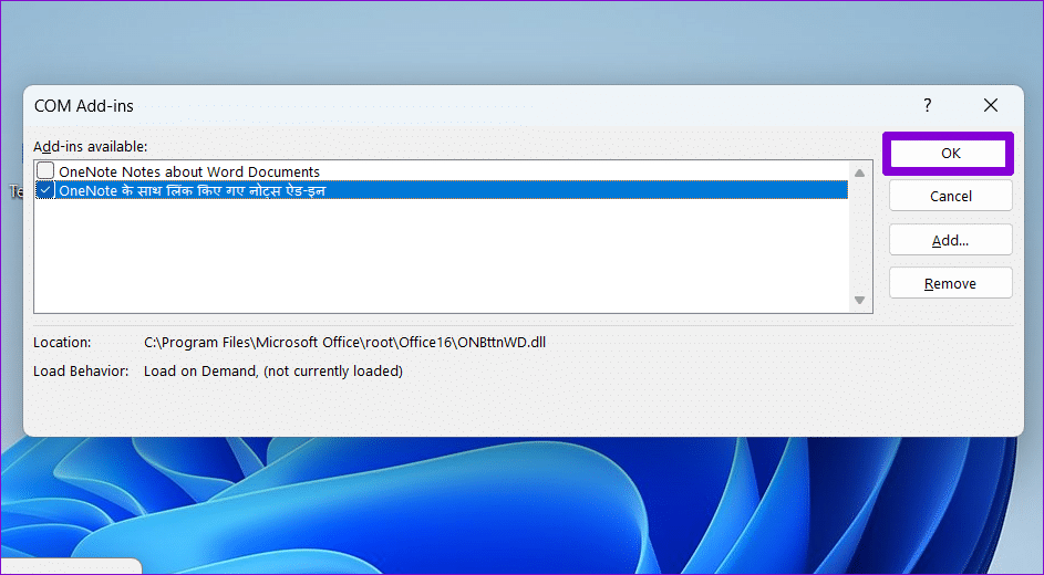 Disable-Word-Add-Ins-1 أفضل 6 إصلاحات لمشكل واجه برنامج Microsoft Word خطأ أثناء محاولة فتح الملف في Windows