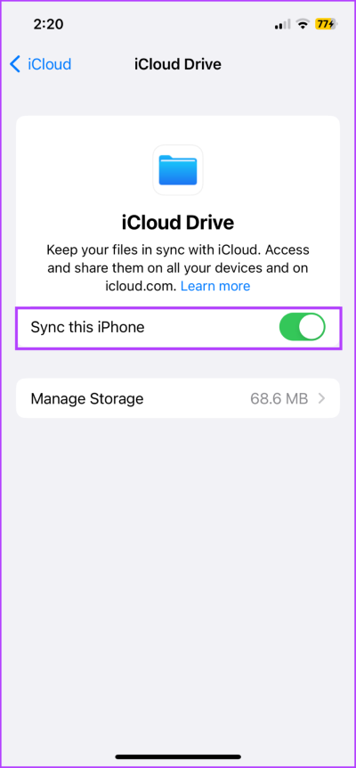 Disable-iCloud-sync-on-iPhone-1-713x1536-1 9 طرق لفصل iPhone عن جهاز Mac كليًا أو جزئيًا