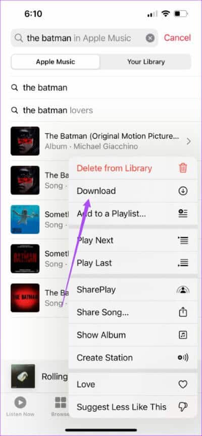 Download-Song-Apple-Music 8 طرق لإصلاح خطأ المورد غير المتاح في Apple Music على iPhone