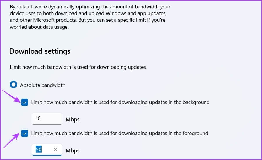 Download-settings-section كيفية زيادة سرعة التنزيل في تطبيق Xbox لنظام التشغيل Windows 11