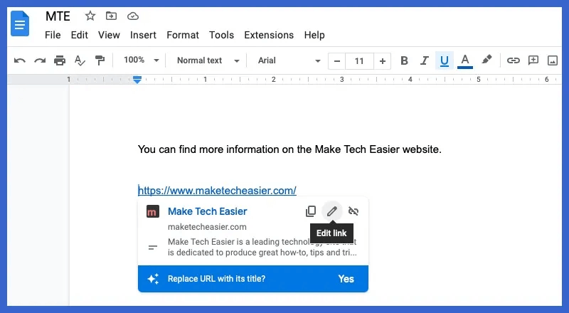 Edit-Link-Google-Docs.jpg كيفية استخدام الارتباطات التشعبية في محرر مستندات Google