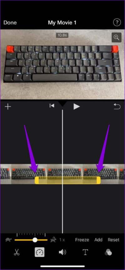 Edit-Video-in-iMovie-App-474x1024-1 كيفية تحويل فيديو بطيء الحركة إلى فيديو عادي على iPhone