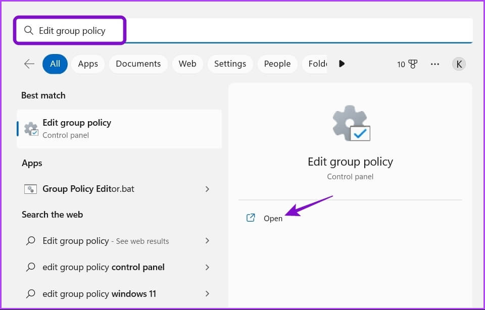 Edit-group-policy أفضل 6 طرق لفتح محرر نهج المجموعة المحلي في Windows 11