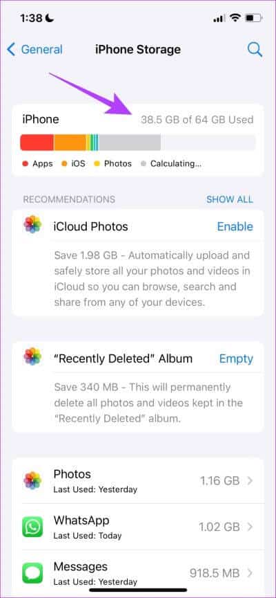 Ensure-Enough-Storage أفضل 9 إصلاحات لعدم تنزيل مقاطع الفيديو في وضع عدم الاتصال على تطبيق YouTube Premium