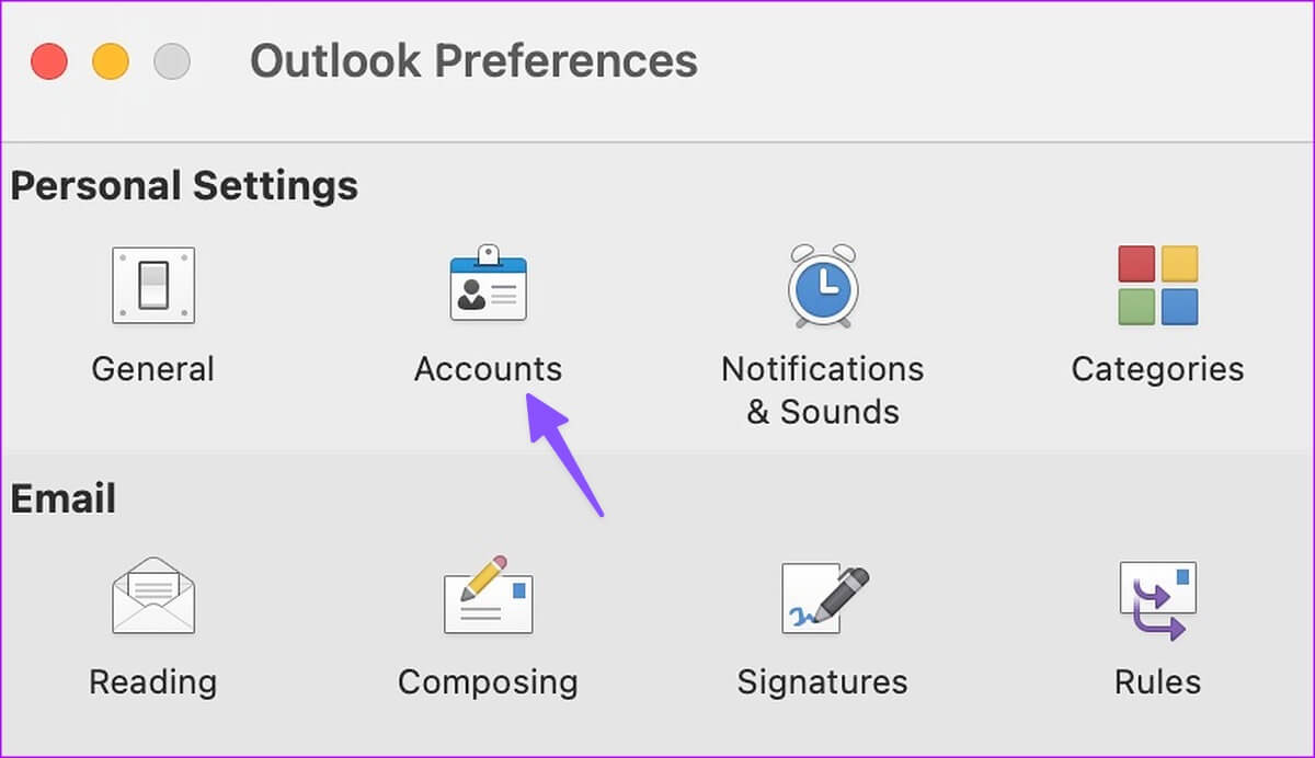 أفضل 9 طرق لإصلاح عدم تلقي Outlook لرسائل البريد الإلكتروني على Mac - %categories