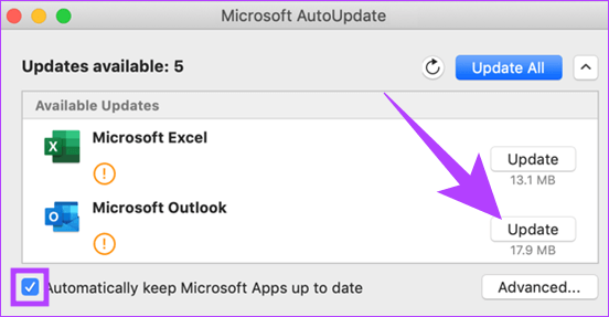 Fix-Outlook-for-Mac-Not-Syncing_3 أفضل 6 طرق لإصلاح عدم مزامنة Outlook لنظام التشغيل Mac
