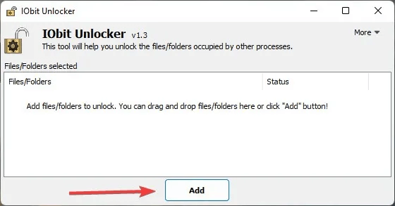Force-Delete-IObit-Unlocker-main-screen-and-add-option.jpg كيفية فرض حذف الملفات غير القابلة للحذف في Windows