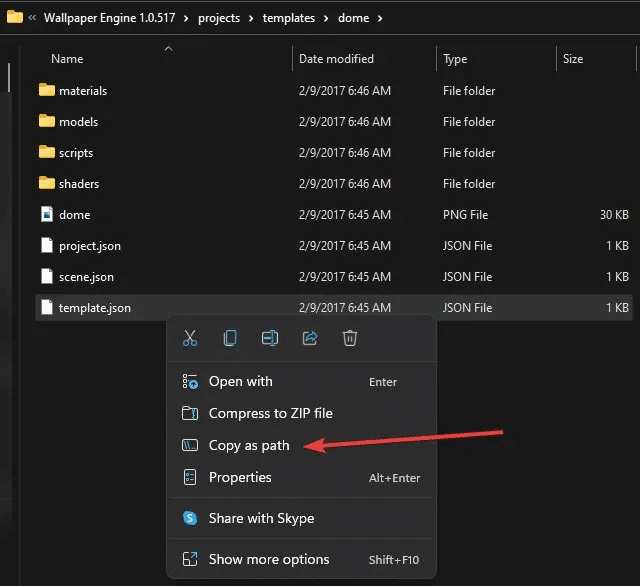 Force-Delete-copy-as-path-option-in-file-explorer.jpg كيفية فرض حذف الملفات غير القابلة للحذف في Windows