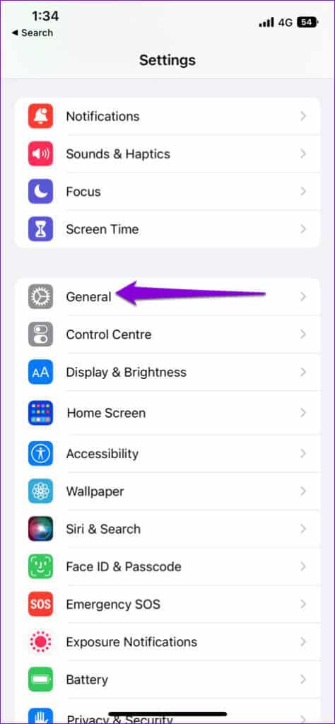 General-Settings-on-iPhone-11-474x1024-1 أفضل 8 طرق لإصلاح تعذر تسجيل الدخول إلى Instagram على Android و iPhone