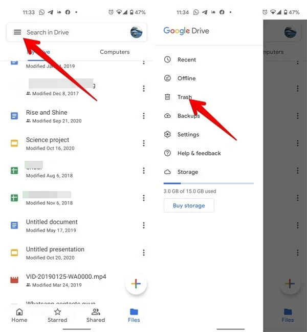 Google-Drive-Delete-Files-From-Trash-Mobile.jpg كيفية حذف الملفات من Google Drive على الهاتف والكمبيوتر