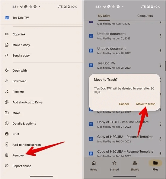 Google-Drive-Mobile-Delete-File.jpg كيفية حذف الملفات من Google Drive على الهاتف والكمبيوتر
