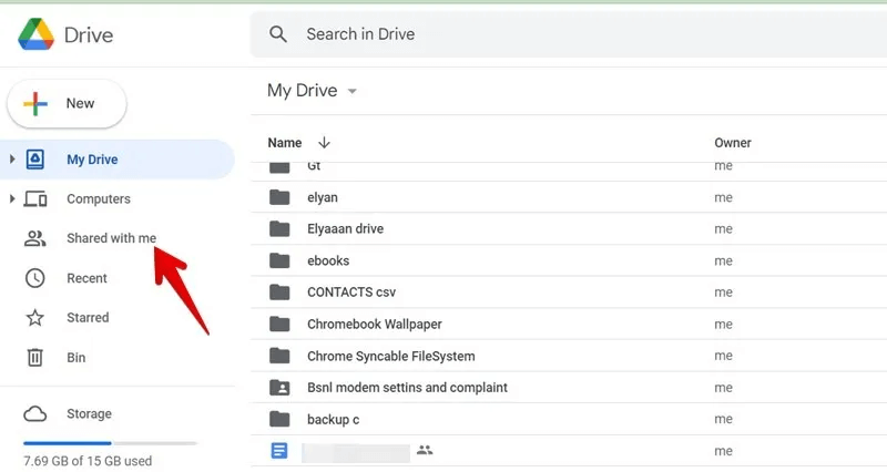 Google-Drive-Web-Shared-Files.jpg كيفية حذف الملفات من Google Drive على الهاتف والكمبيوتر