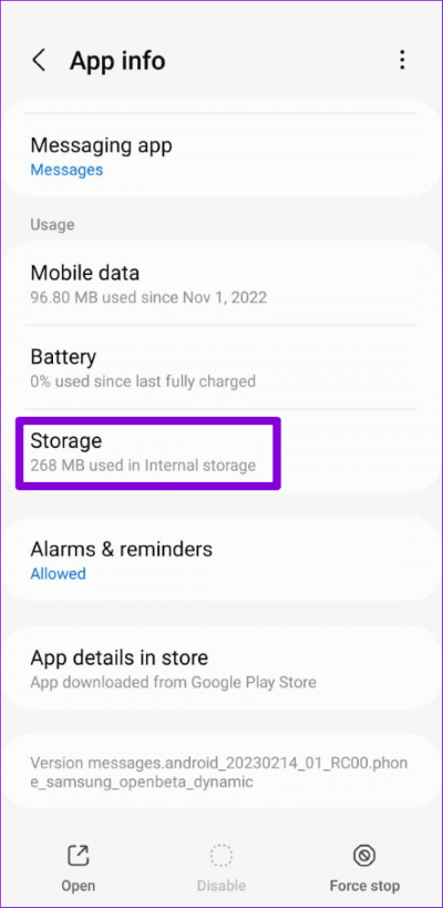 Google-Messages-Storage-on-Android-500x1024-1 أفضل 8 طرق لإصلاح عدم تنزيل رسائل الوسائط المتعددة MMS على Google Messages في Android