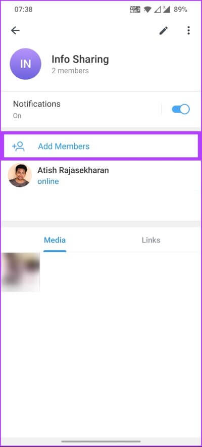 How-To-Add-Someone-to-Telegram-Group_5 كيفية إضافة شخص ما إلى مجموعة Telegram على Android أو iOS أو الكمبيوتر الشخصي