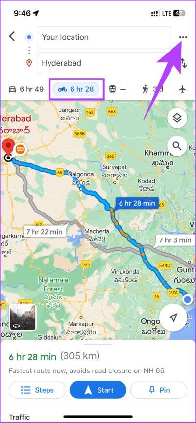 How-to-Avoid-Highways-on-Google-Maps_15 كيفية تجنب الطرق السريعة على خرائط Google على الويب أو Android أو iPhone