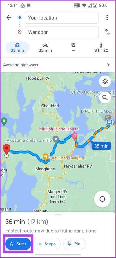 How-to-Avoid-Highways-on-Google-Maps_8 كيفية تجنب الطرق السريعة على خرائط Google على الويب أو Android أو iPhone