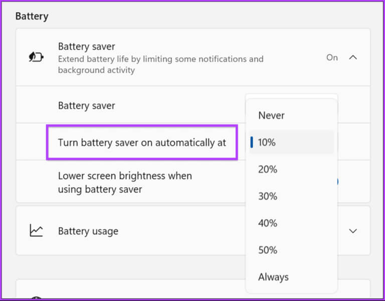 كيفية تمكين أو تعطيل وضع توفير شحن البطارية في Windows 11 - %categories