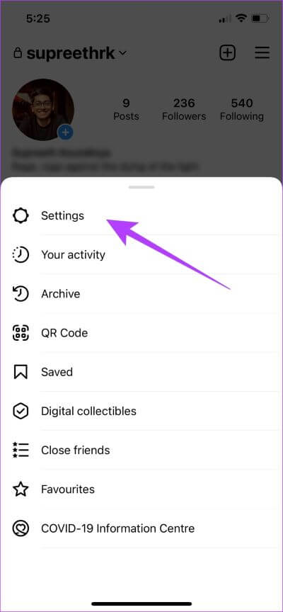 Instagram-Settings-2-1 11 طريقة لإصلاح خطأ تعذر نشر التعليق على تطبيق Instagram