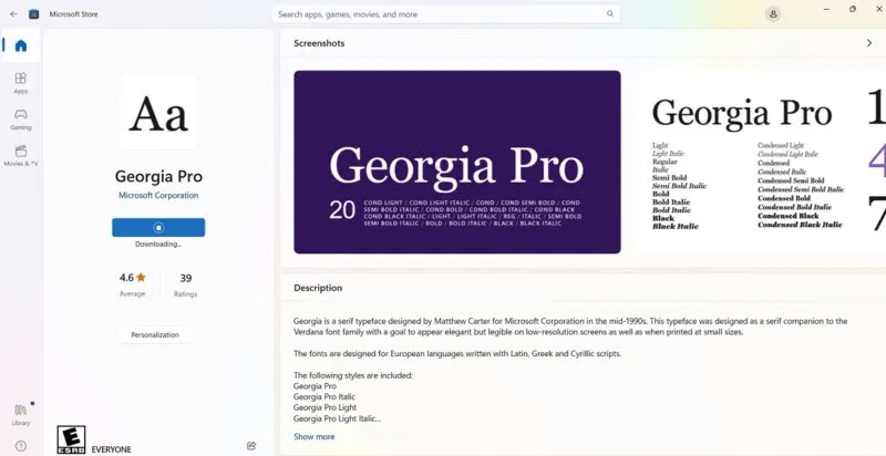 Install-Manage-Fonts-Font-Downloading-in-Microsoft-Store-800x412.jpeg كيفية تثبيت وإدارة الخطوط في Windows