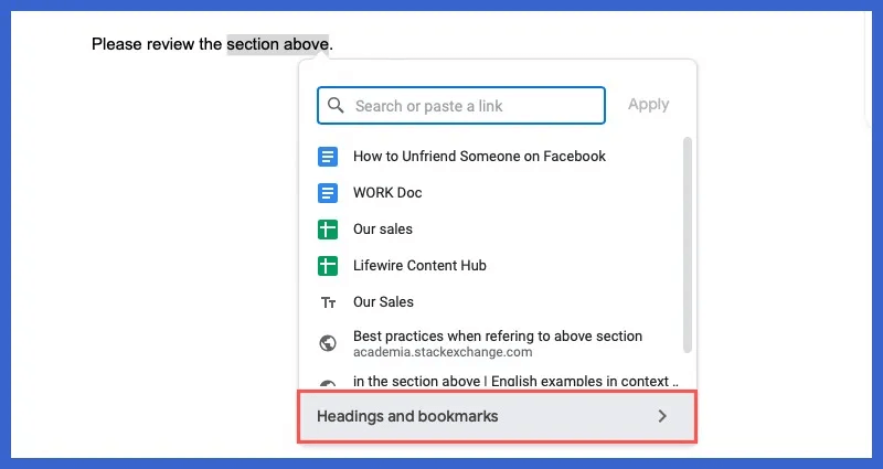 Link-Headings-Bookmarks-Google-Docs.jpg كيفية استخدام الارتباطات التشعبية في محرر مستندات Google