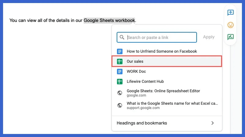 Link-Text-To-File-Google-Docs.jpg كيفية استخدام الارتباطات التشعبية في محرر مستندات Google