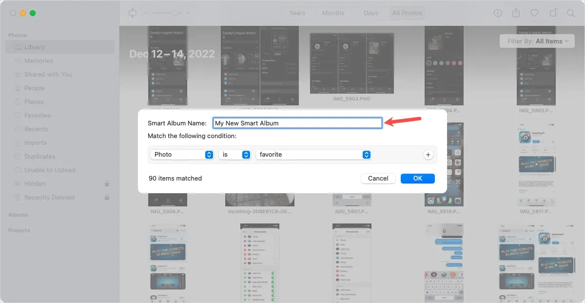 Mac-Photos-New-Smart-Album-Name.jpg 7 ميزات لتطبيق Apple Photos على Mac يجب أن تستخدمها