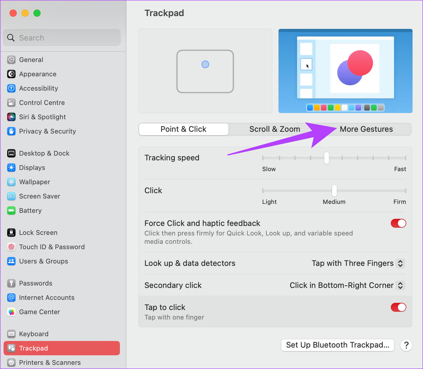 Mac-trackpad-gestures-nw-3-2 أفضل 10 طرق لإصلاح عدم عمل إيماءات لوحة التتبع على جهاز Mac