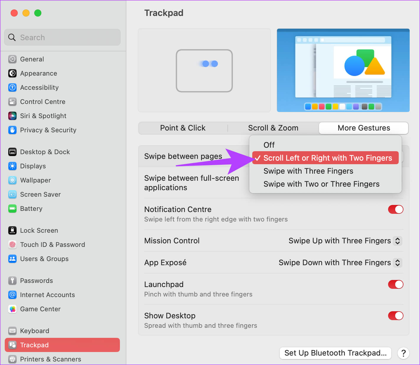 Mac-trackpad-gestures-nw-5 أفضل 10 طرق لإصلاح عدم عمل إيماءات لوحة التتبع على جهاز Mac